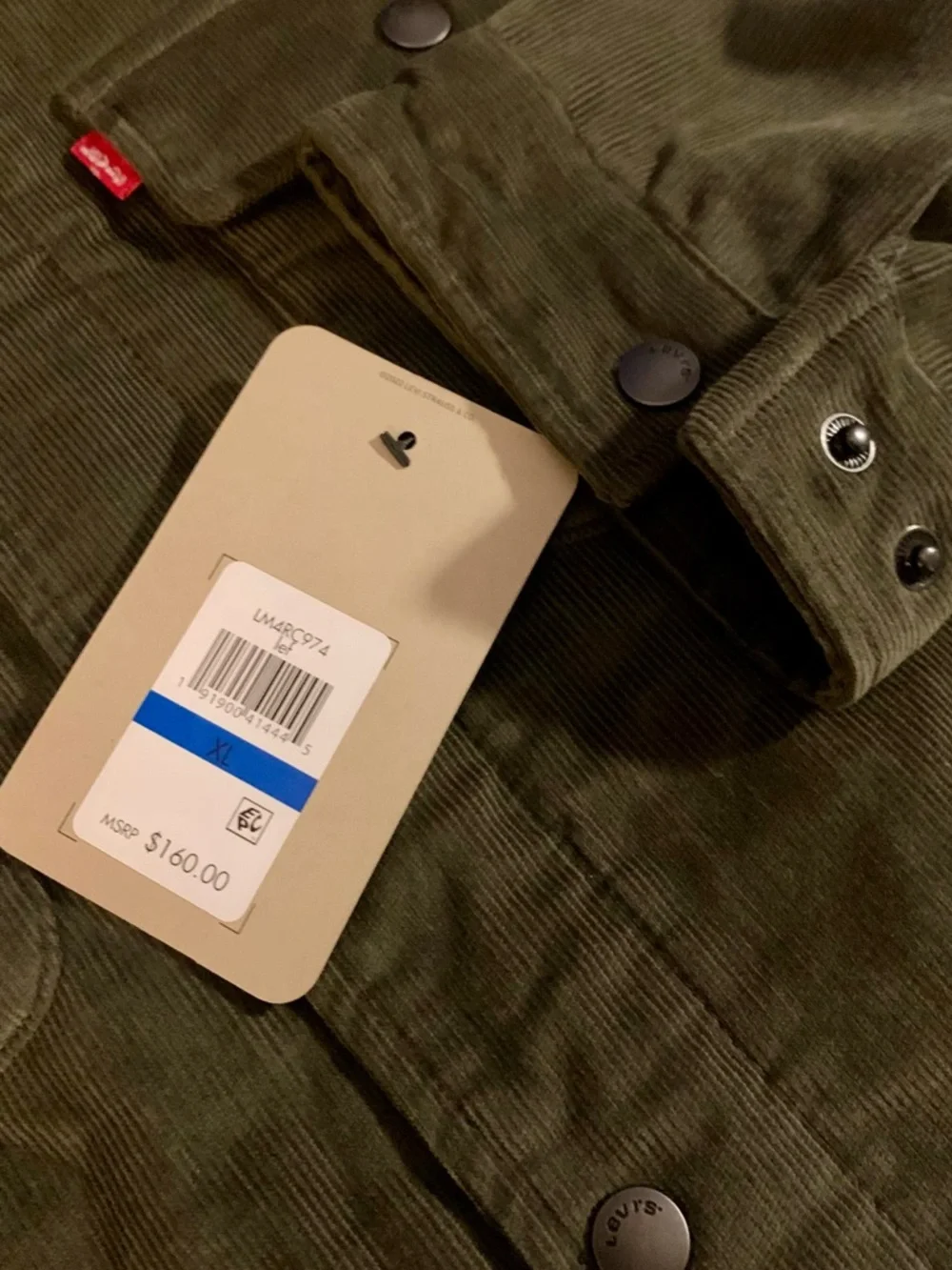 Levi’s Corduroy Jacket Olive green XL - Picture 3 of 7